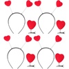 image:imageBeaupretty 8 Pieces Heart Headband Valentines Day Headband Red Heart Hair Clips Love shaped Head Boppers Party Holiday Hair Accessoires