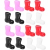 image:imageBeaupretty 96Pcs Mini Christmas Santa Boots Decorative Mini Shoes for Dollhouse Decor DIY Craft Ornaments Holiday Party Favors
