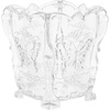 image:imageBeaupretty Acrylic Makeup Brush Holder Cup Transparent Carved Cosmetic Brush Pot Storage Organizer for Vanity Makeup Brushes Pens and Small TrinketsTransparent