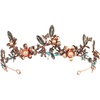 image:imageBeaupretty Baroque 1 Pc Korean Style Forest Crown Artificial Flower Headpieces Vintage Tiara and Crowns for Women Tiara Wedding Retro Bridal Prom Photo Prop Alloy Props Bride