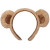 image:imageBeaupretty Bear Ears Headband Cute Plush Animal Ears Headband Party Headwear Women Spa for Women GirlsBlack RedBrown