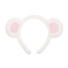 image:imageBeaupretty Bear Ears Headband Cute Plush Animal Ears Headband Party Headwear Women Spa for Women GirlsBlack RedWhite Pink
