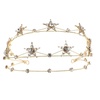 image:imageBeaupretty Bling Rhinestone Star Crown Star Crystal Tiara and Crown Bridal Headpiece Alloy Hairband Wedding Jewelry for Women Girls GoldenGolden