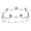 image:imageBeaupretty Bling Rhinestone Star Crown Star Crystal Tiara and Crown Bridal Headpiece Alloy Hairband Wedding Jewelry for Women Girls GoldenSilver