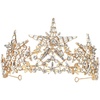 image:imageBeaupretty Bridal Crown Crystal Tiara Crowns Star Rhinestones Headband Princess Crown Women Rhinstone Headbands Bridal Wedding Prom Birthday Party Headpiece Golden