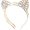 image:imageBeaupretty Cat Ear HeadbandsAlloy Rhinestone Cat Headbands Crystal Hair Inlay Hollow Hair Bands Hair Accessories2pcs