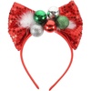 image:imageBeaupretty Christmas Bow Headband Sequins Xmas Ball Headpiece Party Headwear Accessory for Women Girls