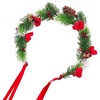 image:imageBeaupretty Christmas Flower Crown Wreath Christmas Head Beautiful Hair Garland Wreath Ribbon Headdress for Women GirlsColor 1
