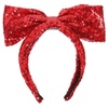 image:imageBeaupretty Christmas Headband Big Bow Headpiece Sequin Xmas Holiday Party Hair Hoop for Women Girls RedRed