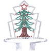image:imageBeaupretty Christmas Headband Tree Crown with Comb Tiara Bling Rhinestone Crown Headwear for Women Girls