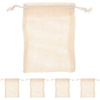 image:imageBeaupretty Cotton Soap Bags 5Pack Reusable Drawstring Soap Pouches for Shower and Travel with Exfoliating Mesh for Body Cleansing and Storage