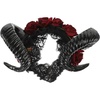 image:imageBeaupretty Demon Horns Headband Halloween Sheep Horn Flower Headpiece Halloween Costume Accessories for Women Men