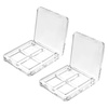image:imageBeaupretty Empty Lipstick Palette 2 Pcs 4Grid Refillable Depotting Palette for Lipstick Eyeshadow amp Blush Clear DIY Makeup Storage Case for Women Girls Ladies2 Count Pack of 1