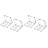 image:imageBeaupretty Empty Lipstick Palette 2 Pcs 4Grid Refillable Depotting Palette for Lipstick Eyeshadow amp Blush Clear DIY Makeup Storage Case for Women Girls Ladies4 Count Pack of 4