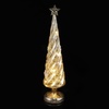 image:imageBeaupretty Glass Christmas Tree Tabletop Decor Lighted Table Top Tree with Fairy Lights Decorative Night Lamp for Xmas Holiday Table Centerpiece Mantel Window Decor No Battery