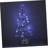 image:imageBeaupretty Glowing Christmas Tree The Christmas STO Ornament Christmas Decorations Miniature Christmas Tree Toy Snow Led Desktop Decor TinySilver