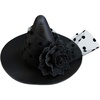 image:imageBeaupretty Gothic Cosplay Witch Mini Top Hat Witch Hat Hair Clip Halloween Mesh Flower Witch Hat Black Fascinator Hat Halloween Hair Accessories for Women and MenBlack