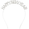 image:imageBeaupretty HAPPY NEW YEAR Headband Christmas Eve Crystal Headpieces Rhinestone Holiday Party Hair Accessory SilverSilver