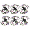 image:imageBeaupretty Hair Clip 6 Pieces Flower Hair Claw Clips Mini Rhinestone Plum Blossom Hair Clips for Women and GirlsColorful
