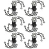 image:imageBeaupretty Hair Clip 6 Pieces Flower Hair Claw Clips Mini Rhinestone Plum Blossom Hair Clips for Women and GirlsWhite