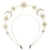 image:imageBeaupretty Halo Crown Headband Goddess Headpiece Star And Moon Headpiece Double Wire Headband Headdress for Womens Halloween Costume PartySilverGolden
