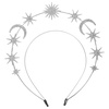 image:imageBeaupretty Halo Crown Headband Goddess Headpiece Star And Moon Headpiece Double Wire Headband Headdress for Womens Halloween Costume PartySilverSilver