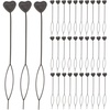 image:imageBeaupretty HeartShaped Hair Braid Styling Tool Clip for Ponytail Braids Hair Accessories with Pull Needles for Ballet Party and Everyday Use 834X098X023In1 Count Pack of 50