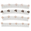image:imageBeaupretty Invisible Hair Combs 4pcs U Shape Hair Finishing Fixer Comb Stretchable Invisible Flower Clips Styling Tools Accessories