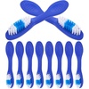 image:imageBeaupretty Manual Toothbrush 10pcs Prison Toothbrush Thumbprint Security Tiny Oral Cleaning Brush Short Handled for Teeth Cleaning