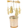 image:imageBeaupretty Metal Rotating Candle Holder with Carousel Candles Christmas Candle Holder Tea Light Holder Carousel Charms for Xmas Wedding Desktop Fireplace DecorGolden 2
