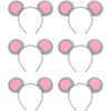image:imageBeaupretty Mouse Ears Headband 6pcs Mouse Costume Accessory Rat Ears Headband Kids Gray Cartoon Animal Headwear Cosplay Party Photo Props