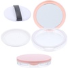 image:imageBeaupretty Portable Loose Powder Box with Puff Compact Empty Powder Case 295In Travel Cosmetic Container Lightweight Refillable Makeup AccessoryPink