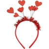 image:imageBeaupretty Red Love Heart Headband Valentines Day Hair Hoop Tinsel Hair Loop Hair Clasp Hair Band Hair Accessories for Girl Women Wedding present Decor Red