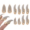 image:imageBeaupretty Ring Metal Claw Nail Rings 10Pcs Halloween Costume Accessories Durable Alloy Fingertip Nail Art Rings for Women and MenGolden