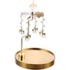image:imageBeaupretty Romantic Metal Tealight Candlestick Deer Candle Spinner Rotary Spinning Candle Holder Jewelry Dish Holder for Christmas Wedding Home Decor