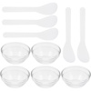 image:imageBeaupretty Small Glass Facial Mask Bowls Set 5Pcs Esthetician Mixing Bowls for Spa Diy Face Treatment with Clear Thick Glass