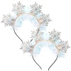 image:imageBeaupretty Snowflake Headband Christmas Snowflake Head Boppers Glitter Headband Tiara Hair Hoop Headpiece Accessories Christmas Party2300X2000X200CM
