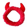 image:imageBeaupretty Spa Headband for Women Devil Horn Headband Washing Face Makeup Plush Spa Women Shower Hairband Red