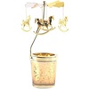 image:imageBeaupretty Spinning Candle Holder Christmas Rotary Tealight Candle Holder Rotating Candlestick Holder with Carousel Ornament for Holiday Fireplace Home Decor