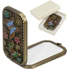 image:imageBeaupretty Vintage Compact Makeup Mirror Portable DoubleSided Foldable Metal Pocket Mirror for Purse amp Travel