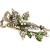 image:imageBeaupretty Vintage Green Flower Hair Clip 35 Inch Petal Metal Barrette for Women Wedding Party AccessoriesGreen