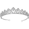 image:imageCrystal Wedding Crown Star Tiara Silver Bridal Headdress Rhinestone Headband Christmas Tiara Hair Accessories For Women Girls Wedding Party Prom