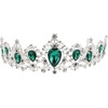 image:imageFRCOLOR Princess Crown for Women Green Crystal Tiara Crown for Women Rhinestone Queen Crowns Wedding Tiaras Crowns Headband for Birthday Halloween PartyGreen