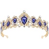 image:imageFRCOLOR Tiara Crown for WomenRhinestone Tree Branch Queen Crowns Wedding Tiaras Crowns Headband Blue