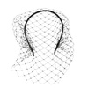 image:imageLurrose Veil Fascinator Hat for Women Headband with Black Veil Hair Hoop Headband Simple Elegant Mesh Headdress Halloween for Women