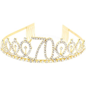 image:image1pc Alloy Crown Rhinestone Crown Birthday Number