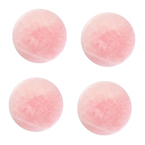 image:image2 Pieces Grafted Eyelash Jade Stones Eyelash Extension Pallet Holder Round Pallet Pad Resin Nail Art Plate Palette Makeup Palette Pink4 pcs