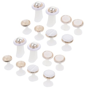 image:image32pcs Nail Polish Toe Stretcher Toe Separators Silicone Nail Art Finger Separators Toe Stretcher Manicure Pedicure Tools For Toes Finger Relaxing Cartoon Toe Separator Holding Finger SeparatorsPearl Shell 16pcs