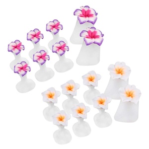 image:image32pcs Nail Polish Toe Stretcher Toe Separators Silicone Nail Art Finger Separators Toe Stretcher Manicure Pedicure Tools For Toes Finger Relaxing Cartoon Toe Separator Holding Finger SeparatorsFlower Style 16pcs