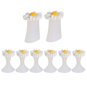 image:image32pcs Nail Polish Toe Stretcher Toe Separators Silicone Nail Art Finger Separators Toe Stretcher Manicure Pedicure Tools For Toes Finger Relaxing Cartoon Toe Separator Holding Finger SeparatorsColor 1